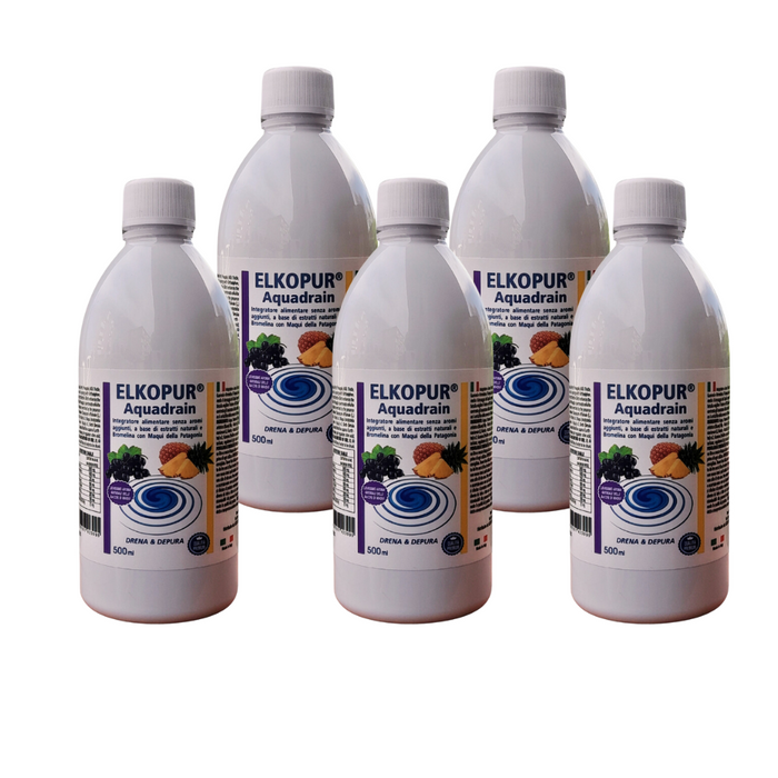 Elkopur® Aquadrain, è un prodotto depurativo, ad azione drenante che aiuta ad eliminare i liquidi in eccesso, migliorare il microcircolo venoso, ridurre gonfiore e senso di pesantezza
