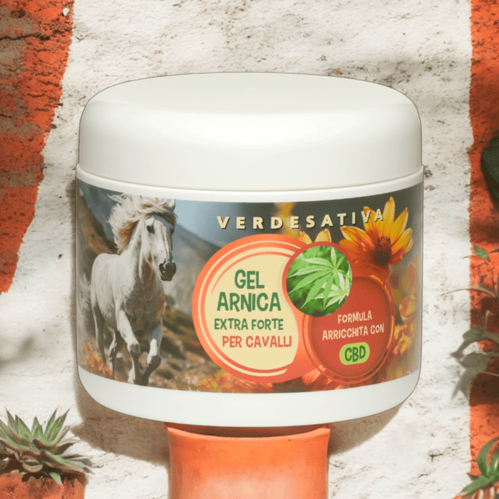 Gel Arnica Extra Forte per Cavalli con CBD - Verdesativa - 500 ml. anti dolorifico - lenitivo anti infiammatorio